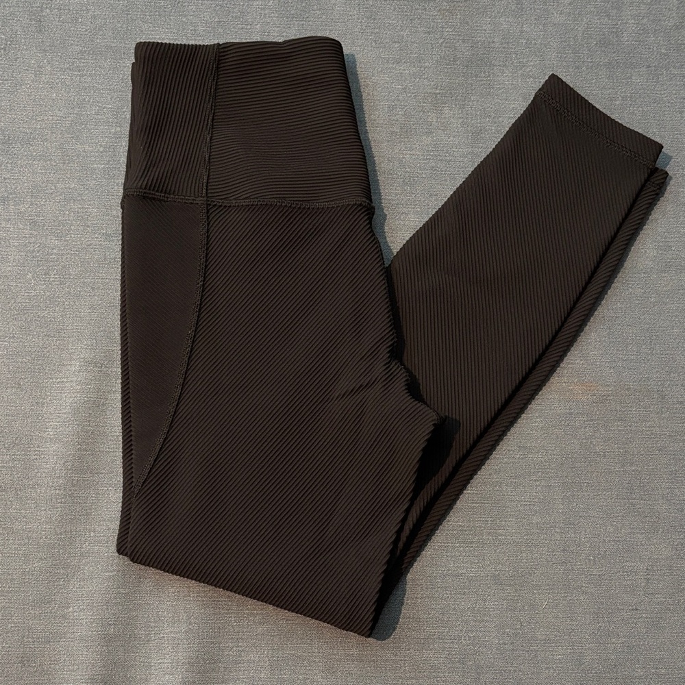Athleta Black Ribbed Leggings